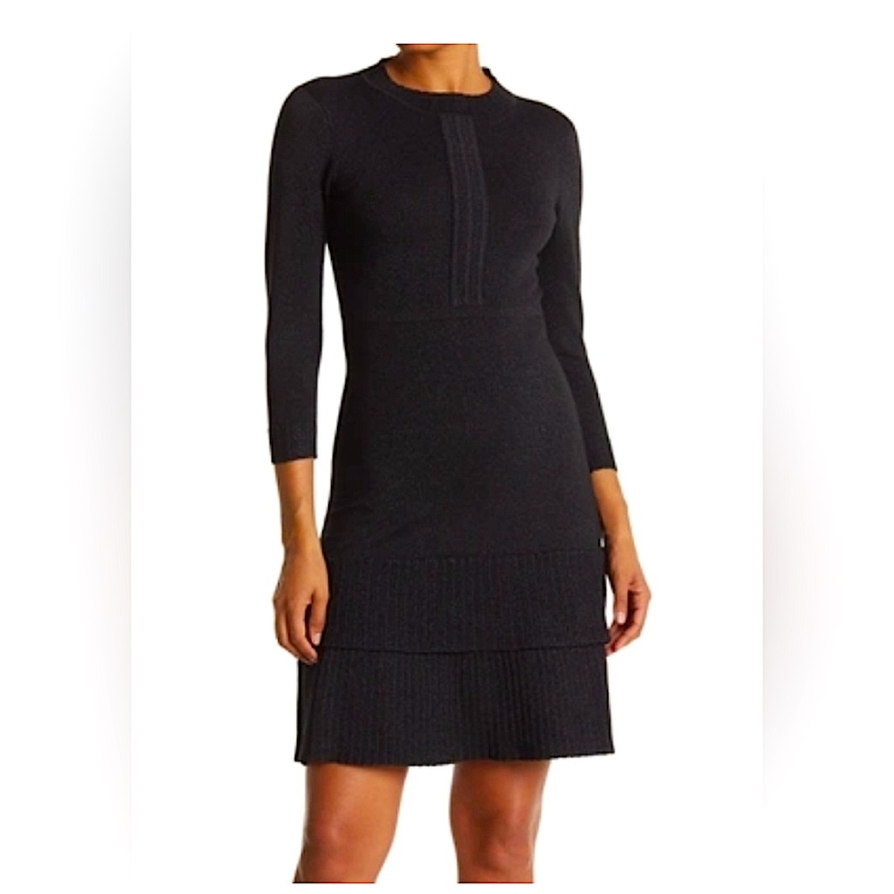 NANETTE LEPORE | Double Flounce Lurex Metallic Dress NWTs